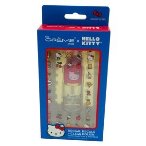 The Creme Shop Hello Kitty 50 Nail Decals Clear Polish Set Sanrio Kids New